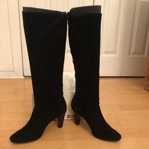 Coach Mina Stretch Suede Black Boots (8)
